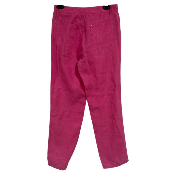 Ralph Lauren Black Label Pink Linen Pants‎ Size 6 - Picture 4 of 8